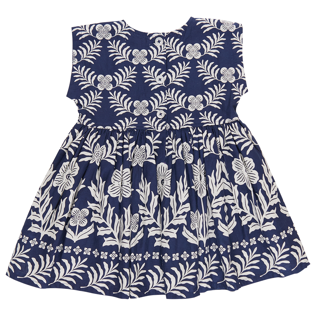 Girls Adaline Dress Navy Oasis Nesting Baby and Child Boutique