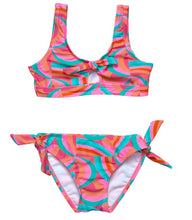 Load image into Gallery viewer, Geo Melon Sustainable Knot Front Bikini