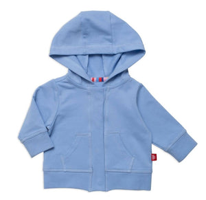 Blue French Terry Magnet Front Hoodie