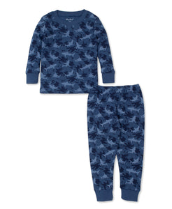PJs Shark Shivers Pajama Set Snug PRT - Blue