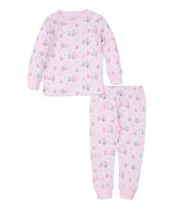 PJs Gingerbread Cottages Pajama Set Snug PRT -Pink - PK