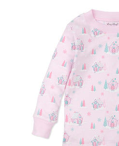PJs Gingerbread Cottages Pajama Set Snug PRT -Pink - PK