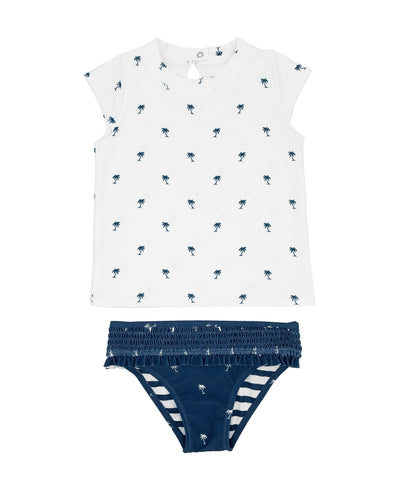 Kiki S/s Baby Two-piece Swimsuit - Navy
