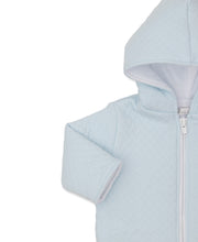 Load image into Gallery viewer, Classic Jacquards Jacquard Padded Zip Jacket - Light Blue-LB