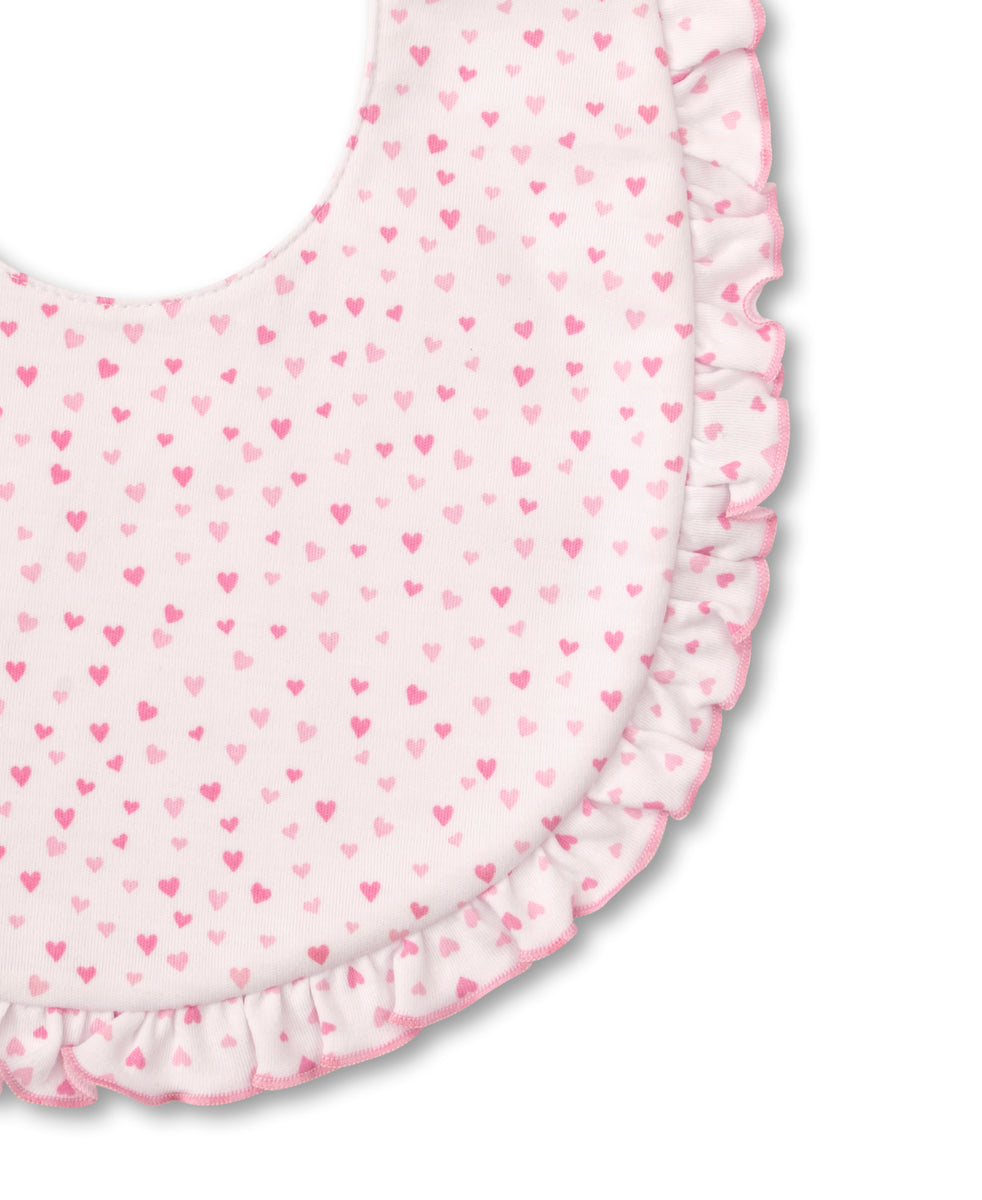 Kissy Sweethearts Bib PRT White/Pink Nesting Baby and Child Boutique