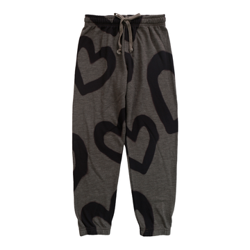 Athletic Elstic Waist/Cuff Pant #P4 Large Hearts