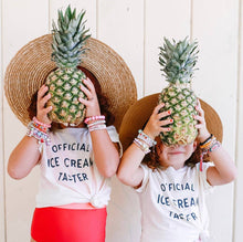 Load image into Gallery viewer, Kids Summer Tee, Official Ice Cream Taster, natural
