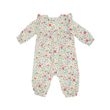 Load image into Gallery viewer, Ruby'S Garden Ditsy Ruffle Sleever  Romper Multi Pink