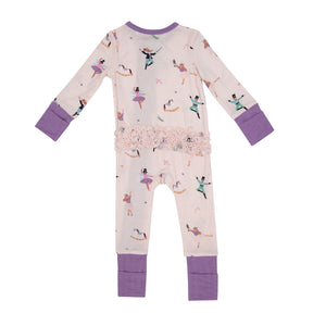 Nutcracker Ballet 2 Way Zipper Romper  Pink