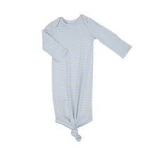Load image into Gallery viewer, Bedtime Story Animals Stripe Knotted  Gown Blue