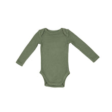 Load image into Gallery viewer, Rib Oil Green Bodysuit Green