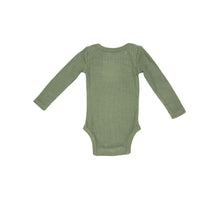 Load image into Gallery viewer, Rib Oil Green Bodysuit Green