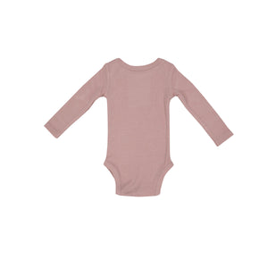 Rib Silver Pink Bodysuit Silver Pink