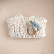 Load image into Gallery viewer, Teether Whale Cotton Crochet Rattle Baby Gift Spring Summer