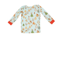 Load image into Gallery viewer, Gingerbread Sleigh Ride L/S  Loungwear Set Blue Multi