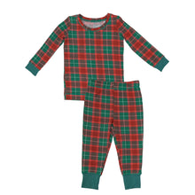 Load image into Gallery viewer, Holiday Plaid L/S Loungwear Set Red