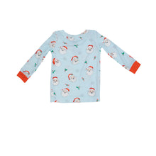 Load image into Gallery viewer, Vintage Santa Blue L/S Loungwear Set  Blue Multi