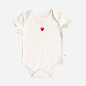 Onesie Strawberry Baby Bodysuit Organic Graphic Tee Gift