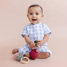 Load image into Gallery viewer, Teether Beet Cotton Crochet Rattle Baby Toy Spring Summer