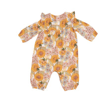Load image into Gallery viewer, Sunflower Child Ruffle Sleever Romper Pink Multi Yellow