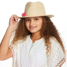 Load image into Gallery viewer, Sunhat With Pompoms - Beige Pompom