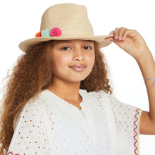 Load image into Gallery viewer, Sunhat With Pompoms - Beige Pompom