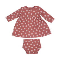 Load image into Gallery viewer, Daisy Dot Simple Dress and Bloomer Dusty Rose
