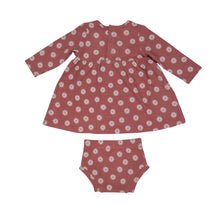 Load image into Gallery viewer, Daisy Dot Simple Dress and Bloomer Dusty Rose