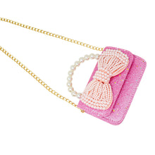 Load image into Gallery viewer, Glitter Pearl Handle Bow Handbag
