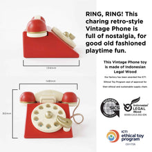 Load image into Gallery viewer, Vintage Wooden Phone
