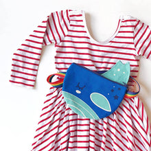 Load image into Gallery viewer, Blue Whale Belt Bag, Child's Adjustable Fanny Pack