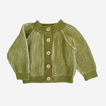 Load image into Gallery viewer, Cotton Brioche Cardigan Green Baby Kid Apparel Golf Patrick