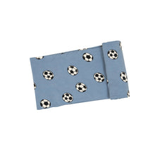 Load image into Gallery viewer, Soccer Swaddle Blanket Blue