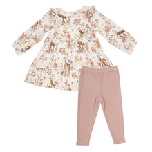 Load image into Gallery viewer, Pretty Woodland Ruffle Tiered Dress  And Legging Pink