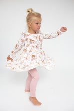 Load image into Gallery viewer, Pretty Woodland Ruffle Tiered Dress  And Legging Pink