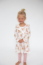 Load image into Gallery viewer, Pretty Woodland Ruffle Tiered Dress  And Legging Pink