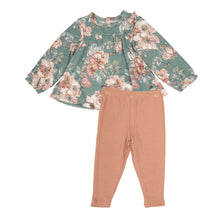 Load image into Gallery viewer, Woodrose Side Ruffle Tunic And  Legging Green