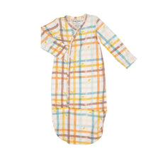 Load image into Gallery viewer, Plaid With Chicks Gown Multi Pink