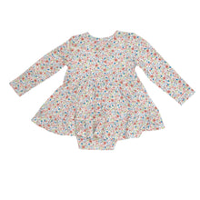 Load image into Gallery viewer, Dainty Floral Twirly Bodysuit Dress  Multi Pink