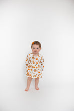 Load image into Gallery viewer, Pumpkin Spice Latte Twirly Bodysuit Dress Orange Mulit