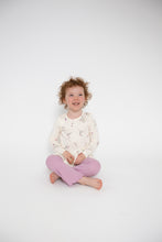 Load image into Gallery viewer, Wispy Floral Peplum Top And Flare  Pant Ivory