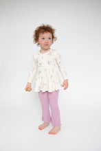 Load image into Gallery viewer, Wispy Floral Peplum Top And Flare  Pant Ivory