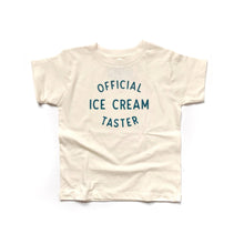 Load image into Gallery viewer, Kids Summer Tee, Official Ice Cream Taster, natural