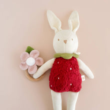 Load image into Gallery viewer, Teether Flower Pink Cotton Crochet Rattle Baby Toy Spring