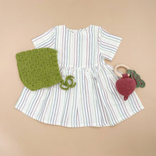 Load image into Gallery viewer, Teether Beet Cotton Crochet Rattle Baby Toy Spring Summer