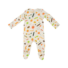 Load image into Gallery viewer, Halloween Candies 2 Way Zipper  Footie Ivory Multi
