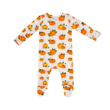 Load image into Gallery viewer, Pumpkin Patch 2 Way Zipper Footie  Orange