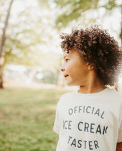Load image into Gallery viewer, Kids Summer Tee, Official Ice Cream Taster, natural