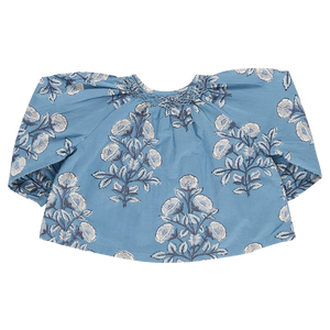 Girls Ava Top - Blue Bouquet Floral