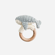Load image into Gallery viewer, Teether Whale Cotton Crochet Rattle Baby Gift Spring Summer
